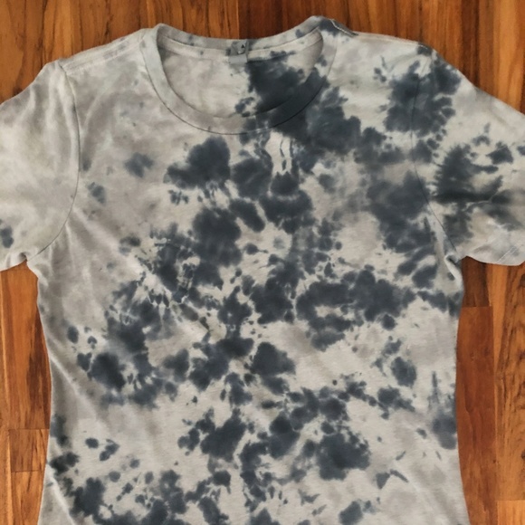 Unique Black/Gray Tie Dye Boyfriend Tee Size Large - Picture 4 of 6